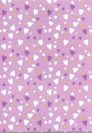 Backing Paper A4 - Lilac Hearts (BCWD0007)